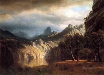 En las montañas occidentales Albert Bierstadt Pinturas al óleo